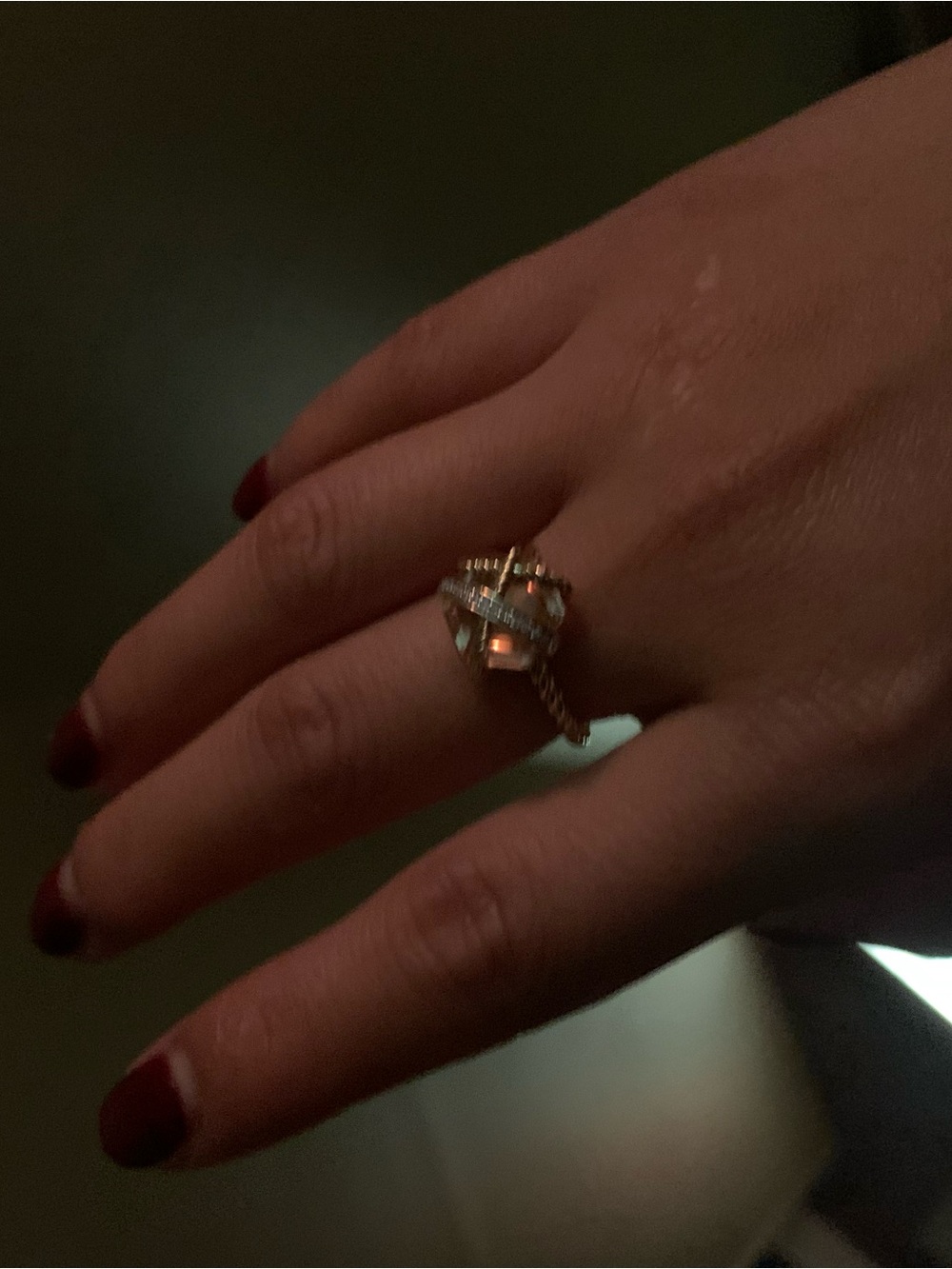 David Yurman Cable Wrap Morganite Diamond Ring , Rosegold sz6 - Picture 3 of 4